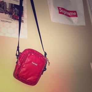 Red Supreme shoulder bag